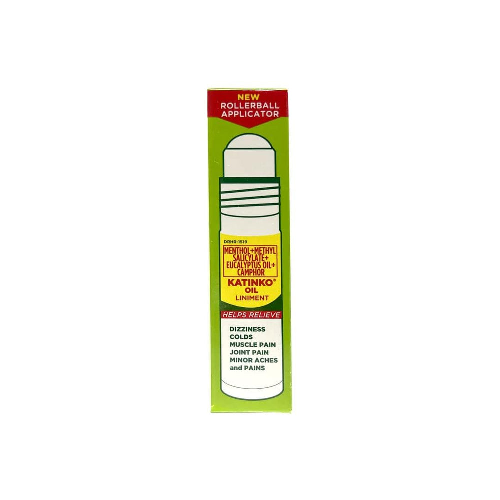 Katinko liniment bottle with rollerball cap supports easy reapplication