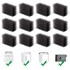 Katlikatqi 12-pack cat fountain filters shown in a package for clean drinking water.