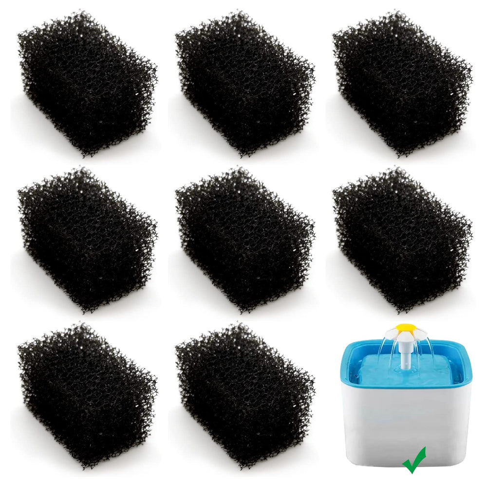 Katlikatqi 8-pack pre-filter sponges for 84oz fountain, faster filtration and cleaner water