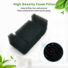 Katlikatqi pump-protection foam reduces hair and debris from reaching the pump.