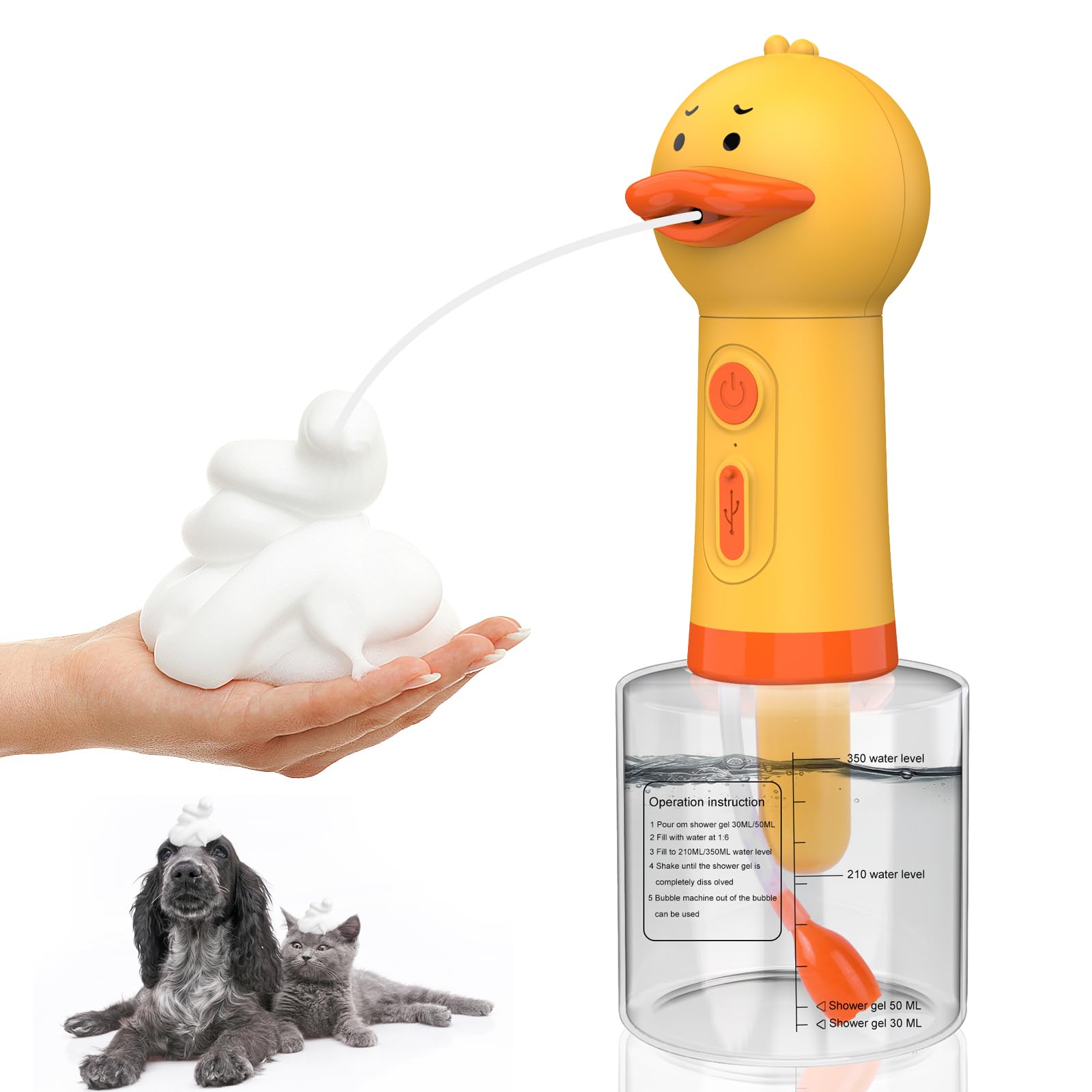 Katoggy dispensador jabon espumoso electrico para perros y gatos, baño sin esfuerzo