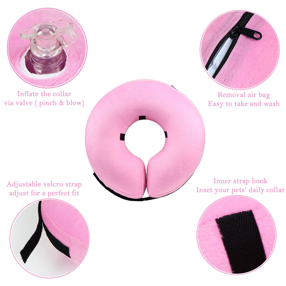 Katoggy dog cone adjustable Velcro fit, secure neck sizing across pets.