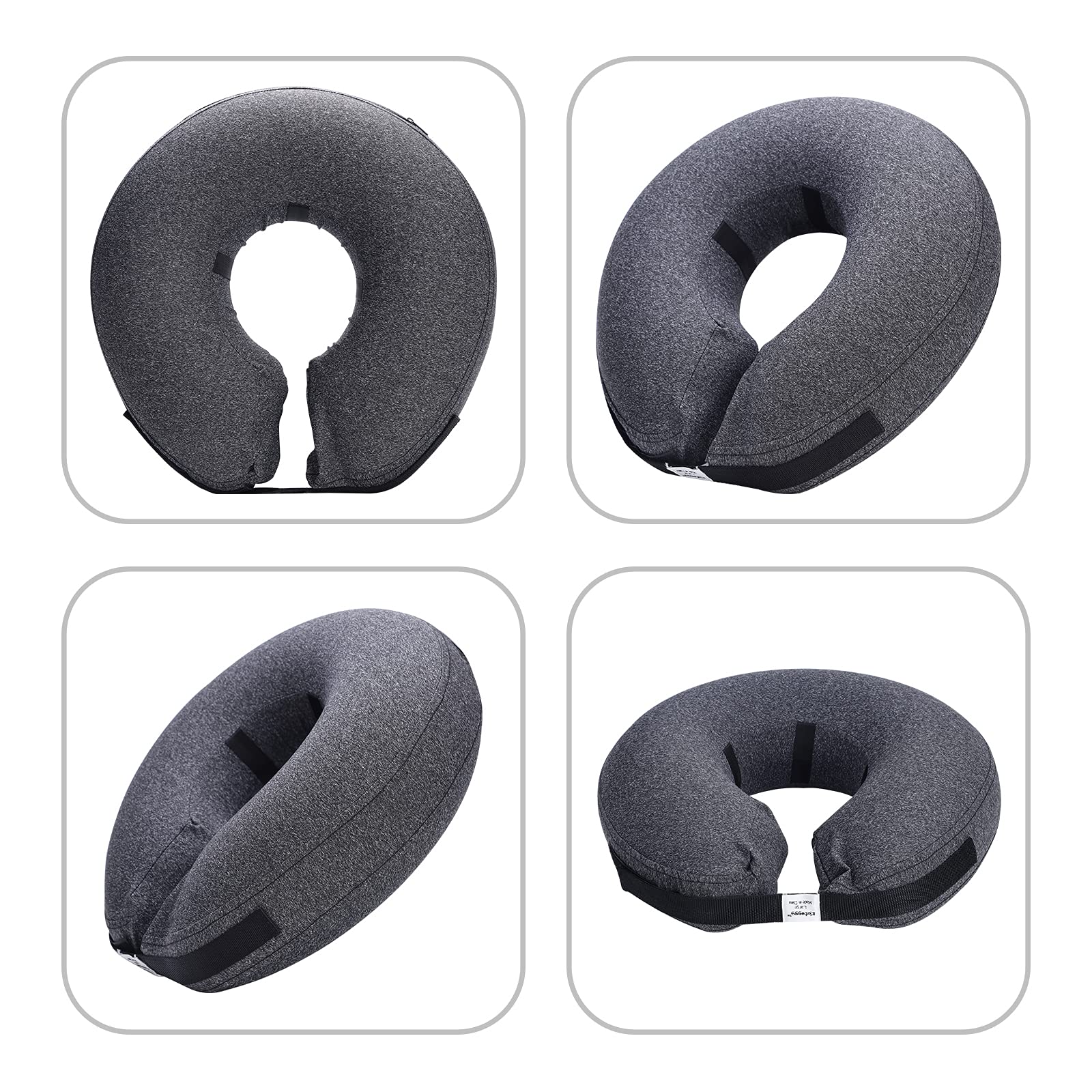 Katoggy inflatable collar enables eating and drinking while supporting healing.