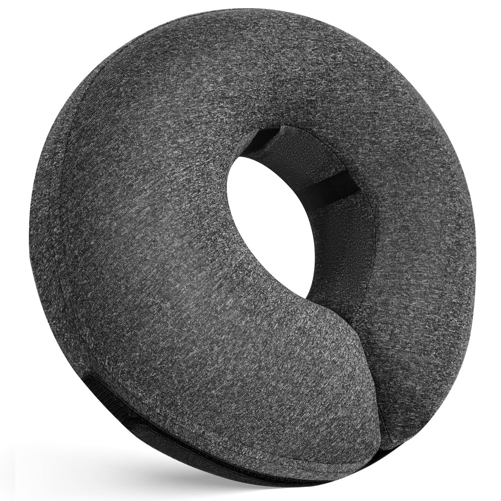 Katoggy inflatable recovery collar side view provides wound protection without restricting vision.