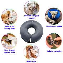 Katoggy protective inflatable recovery collar plush cover remains gentle on skin.