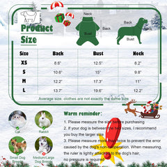 KATOLK Christmas dog clothes side view, showcasing fit for daily wear.