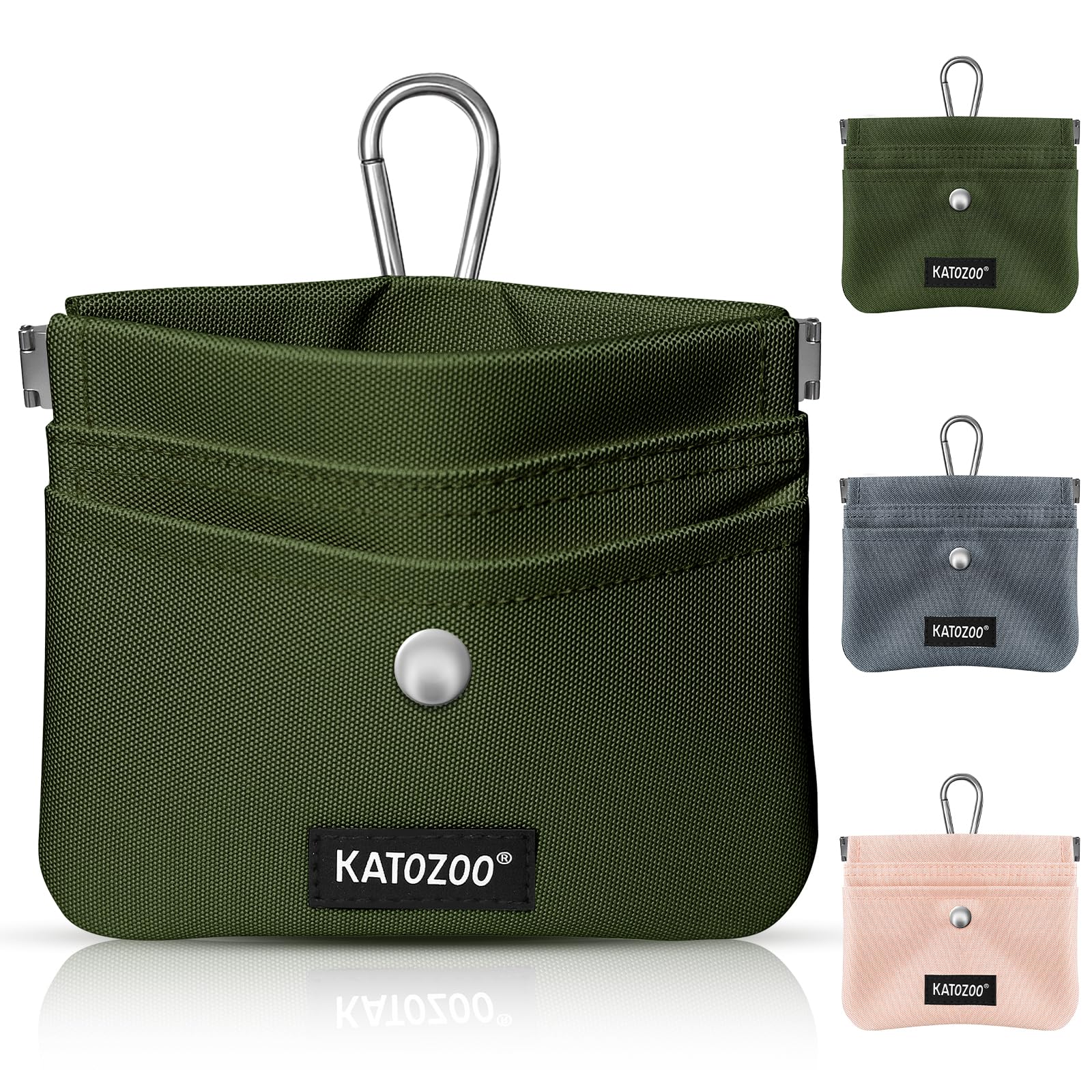 KATOZOO dog treat pouch with one-handed access for quick rewards on walks