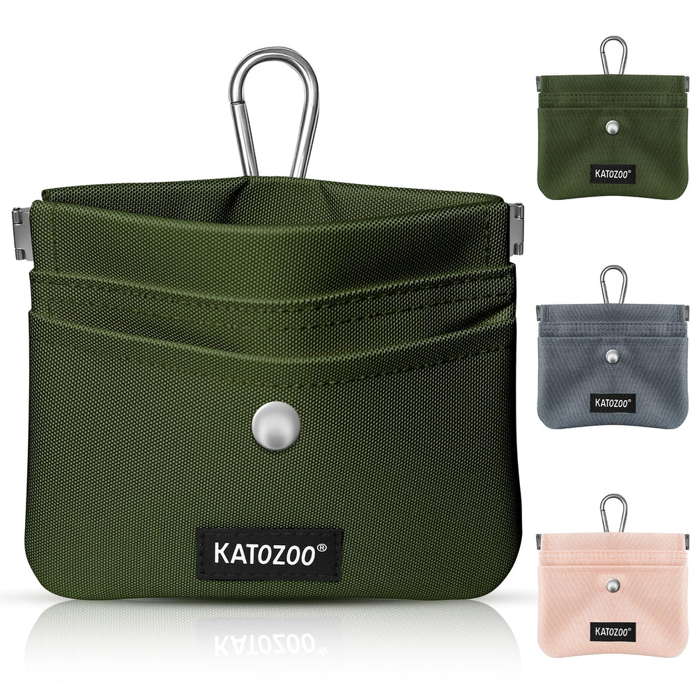 KATOZOO dog treat pouch with one-handed access for quick rewards on walks