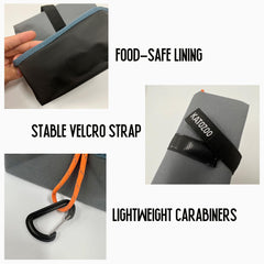 KATOZOO Travel Dog Bowls with carabiners for secure attachment