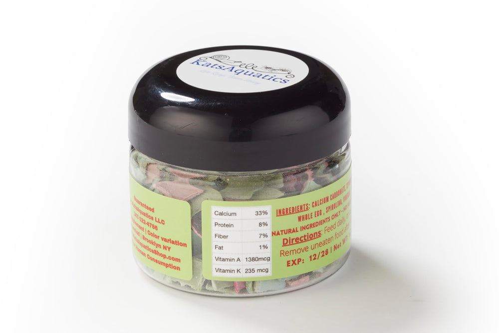 KatsAquatics calcium tablets feeding shrimp promote healthy shells and growth.