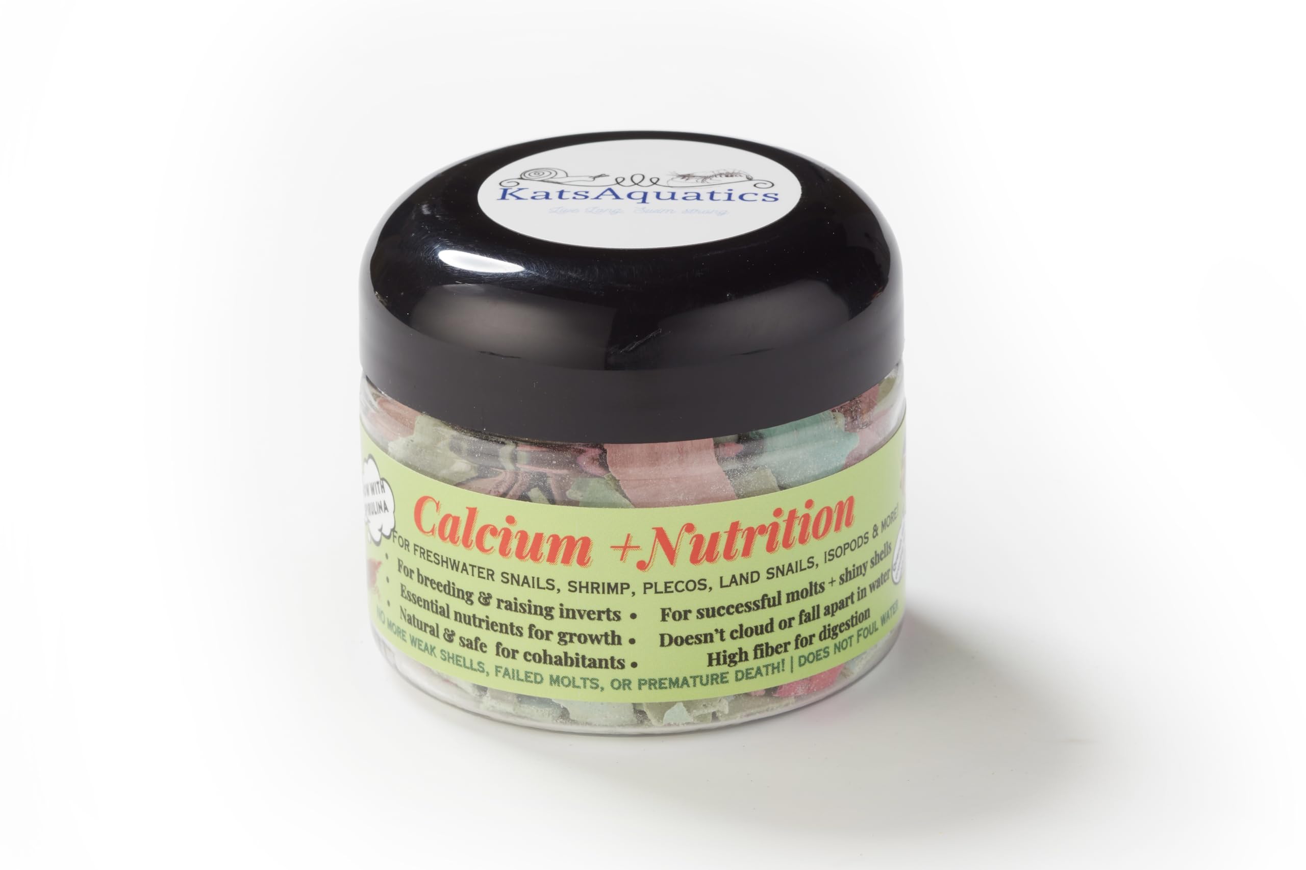 KatsAquatics calcium tablets used by snails and plecos support strong shells.
