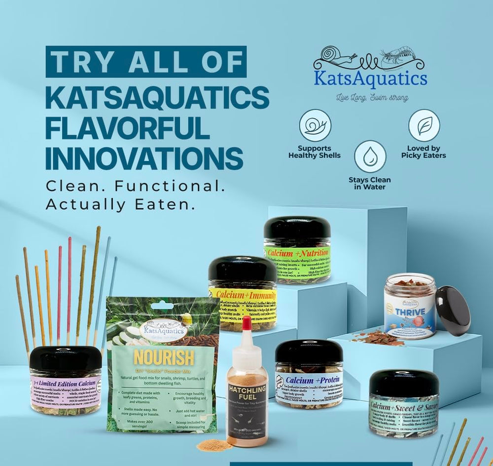KatsAquatics calcium tablets USA biologist-made for reliable aquarium nutrition.