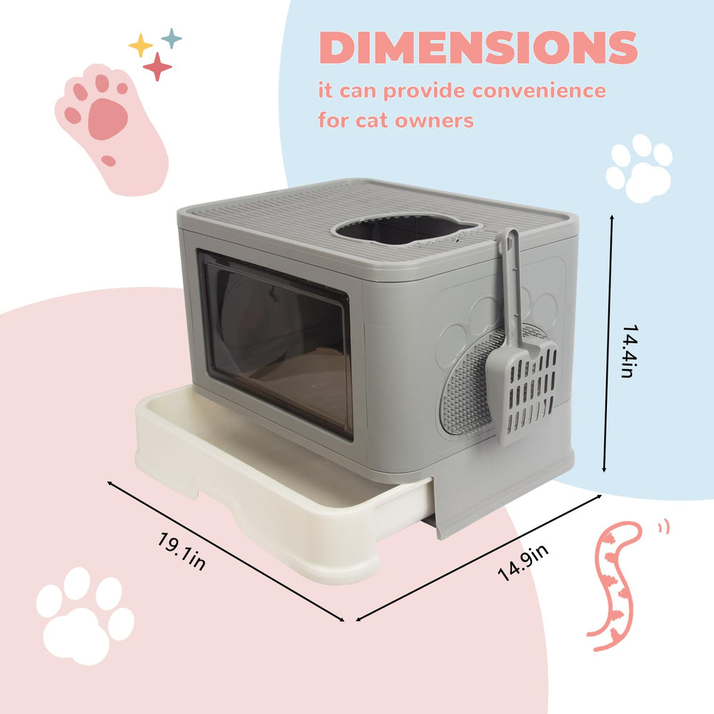 Kattypet Foldable Box folded compact demonstrates portable storage and space-saving design.