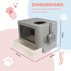 Kattypet Foldable Box folded compact demonstrates portable storage and space-saving design.