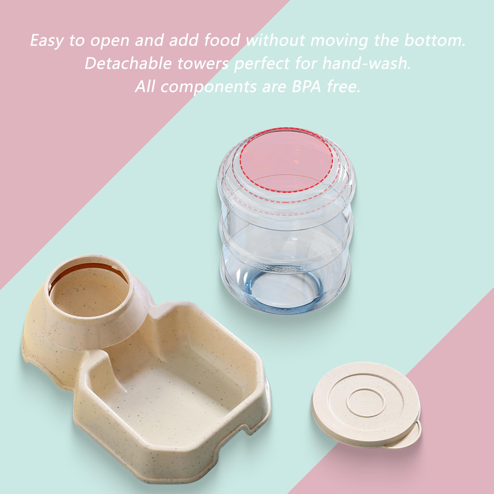 kattypet gravity water dispenser provides steady water access with spill-prevent locking design