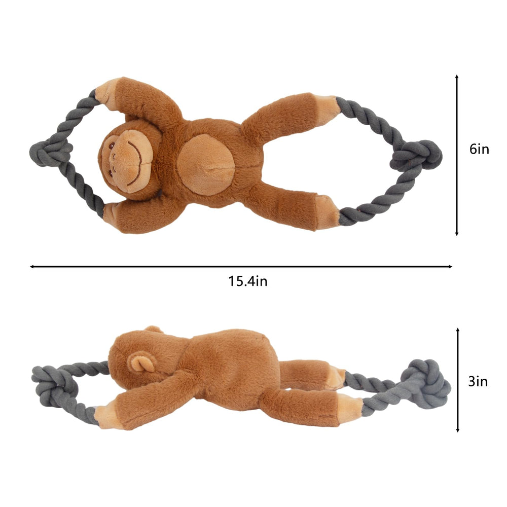 kattypet monkey plush squeaky dog toy pink side boosts playful tug and fetch sessions