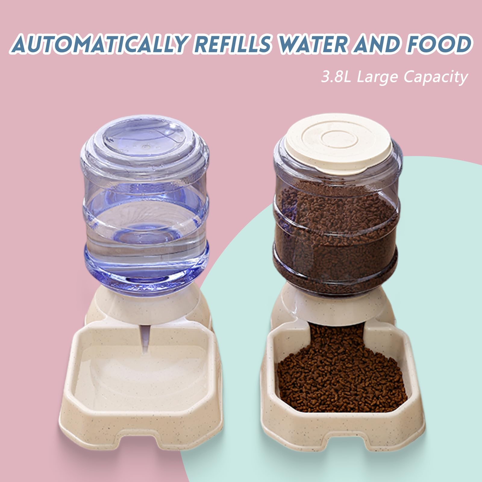 kattypet one gallon capacity feeder highlights clear contents for quick monitoring