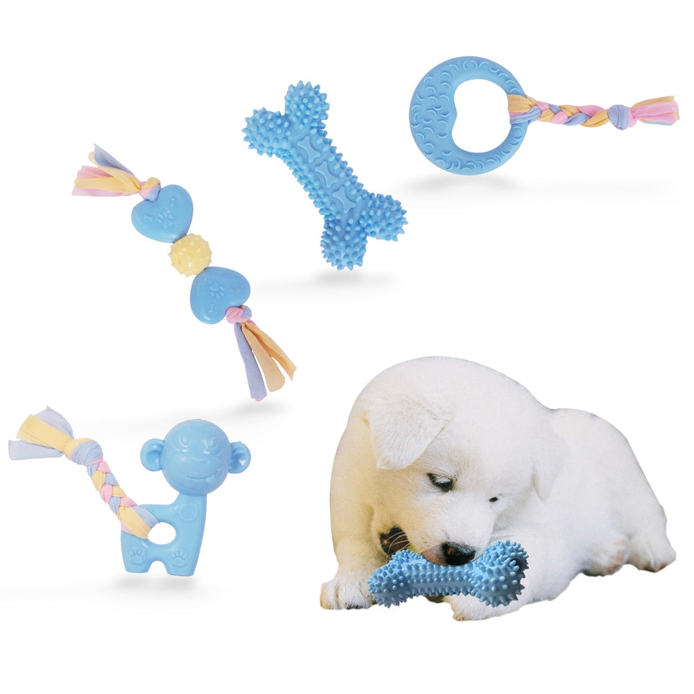 kattypet puppy teething sphere: durable all-natural rubber for gentle teething relief.