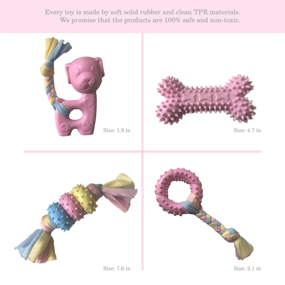 kattypet Puppy Toys annulus pink chew supports dental-friendly chewing