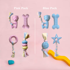 kattypet Puppy Toys dog shape pink engaging chew for anxiety relief