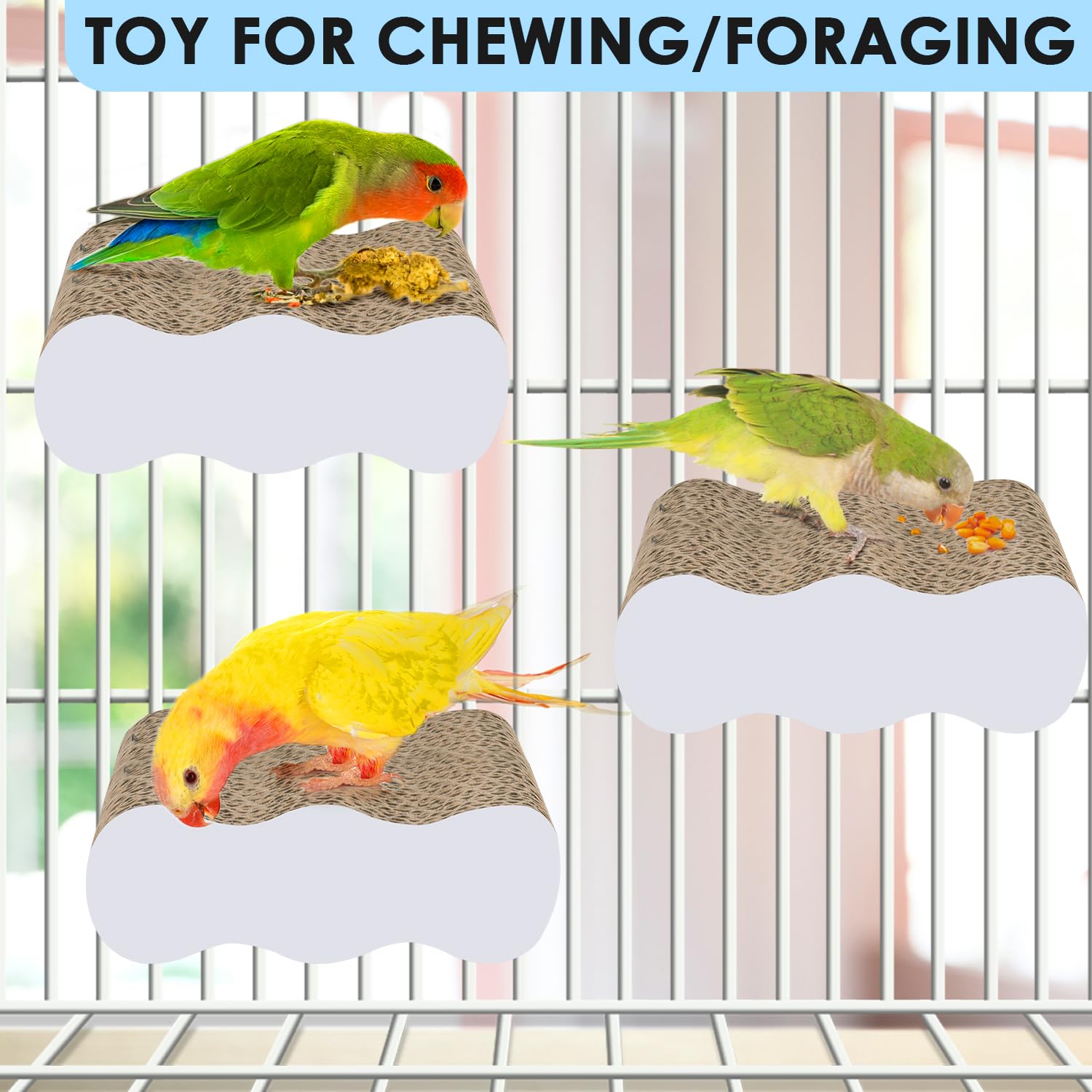KATUMO bird-enjoyment-perch shows playful platform for resting and chewing.