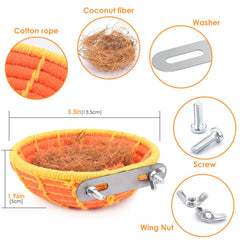KATUMO Bird Nest Bed cage installation view demonstrates easy mounting with included hardware for secure setup.