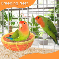 KATUMO Bird Nest Bed 13.5cm diameter shows snug fit for small birds to rest or breed.