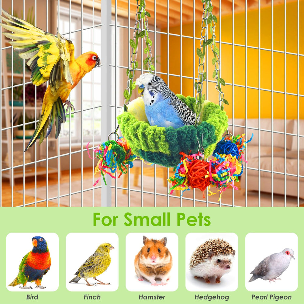 KATUMO Bird Nest cage ambience enhances bird enclosure with natural shape.