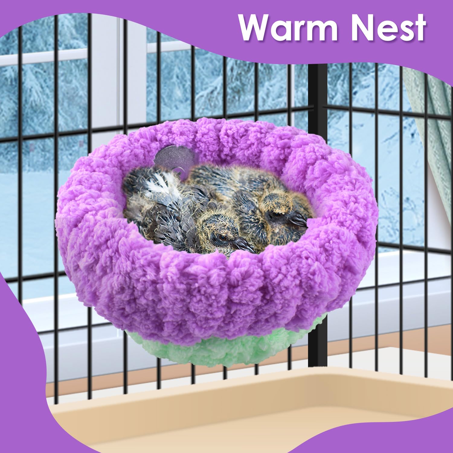 KATUMO Bird Nest includes coconut fiber gift for extra warmth in winter