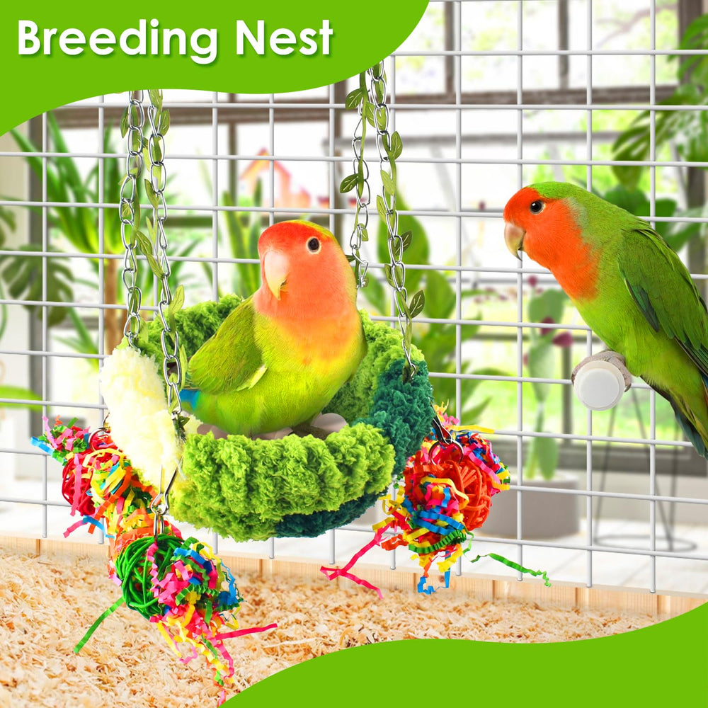 KATUMO Bird Nest multi-functional shelter offers breeding, playing, and sleeping.