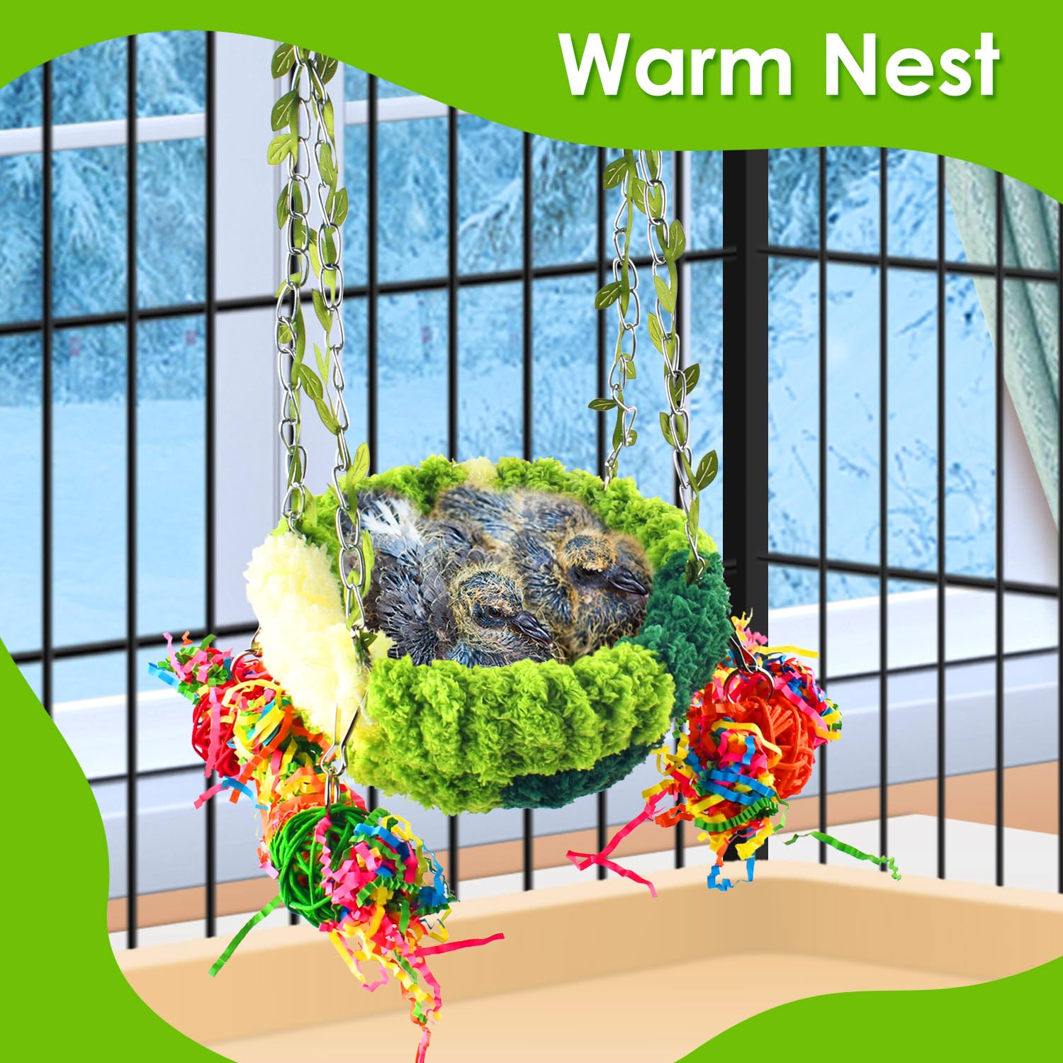 KATUMO Bird Nest warm nest for winter use helps birds stay cozy.