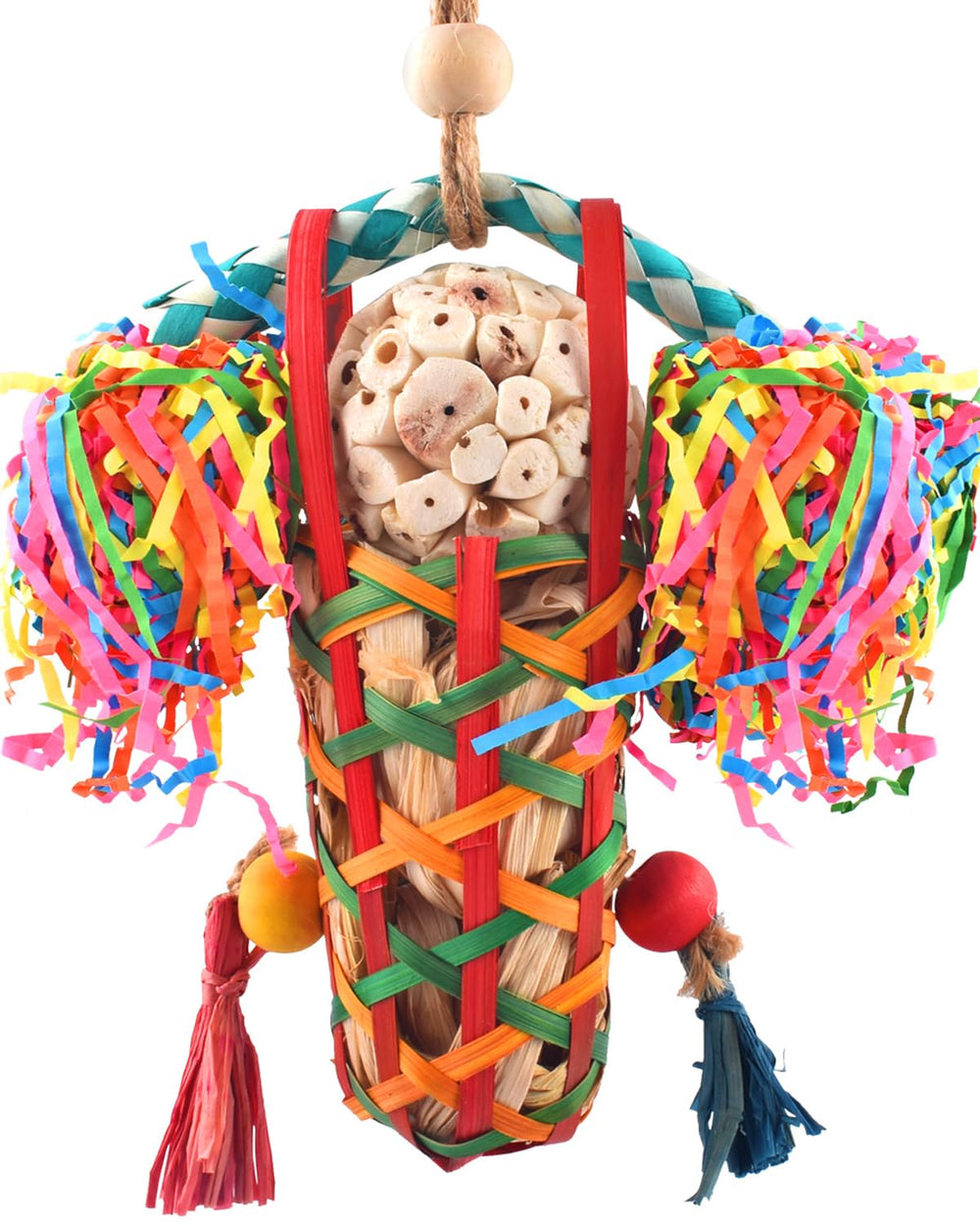 KATUMO parakeet chew setup toy promotes beak conditioning in the cage.