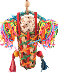 KATUMO parakeet chew setup toy promotes beak conditioning in the cage.