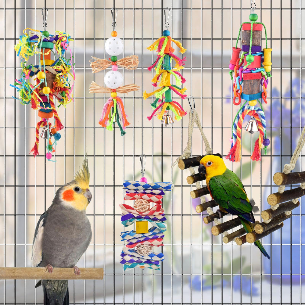 KATUMO cage decor with bells attracts attention and reduces boredom for birds.