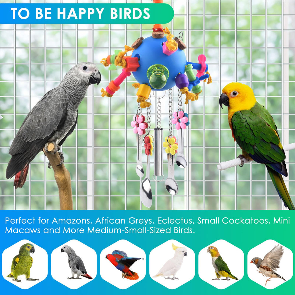 KATUMO Bird Toys vibrant components encourage exploration and bite-safe interaction.
