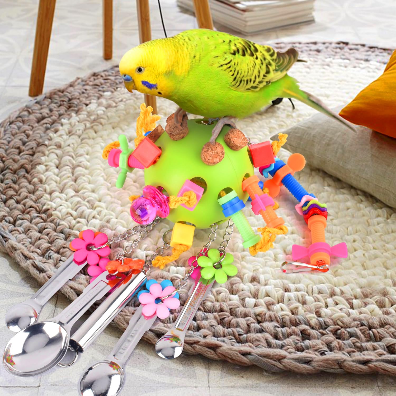 KATUMO hollow-foraging ball invites treats and positions foraging fun.