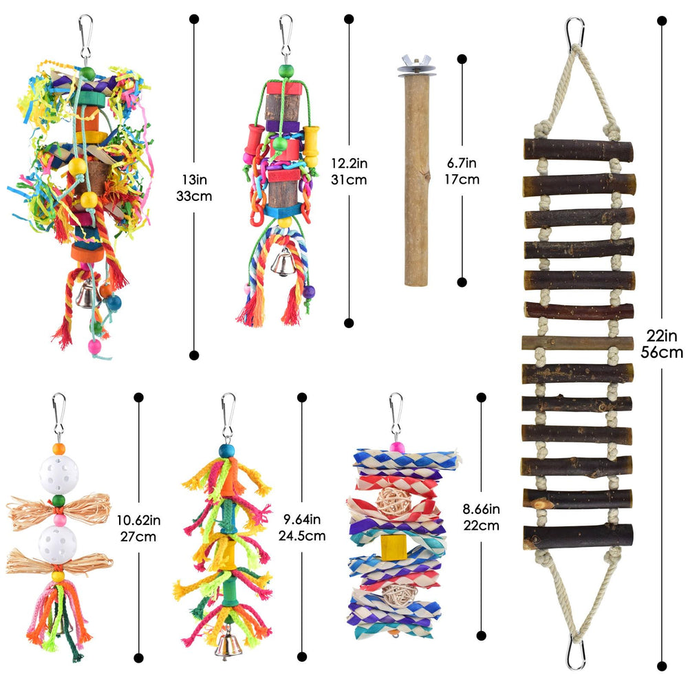 KATUMO natural ladder for parrot perch encourages climbing and rest.