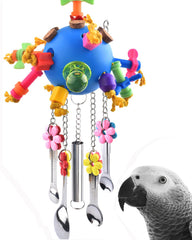 KATUMO Bird Toys pull spoons with colorful acrylic pacifiers for visual stimulation and enrichment.