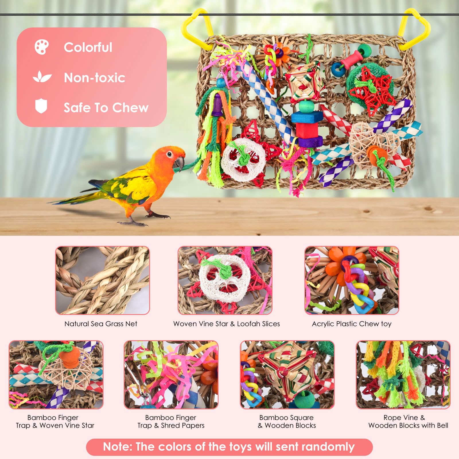 KATUMO colorful chewing toys set stimulates curiosity and shredding play.