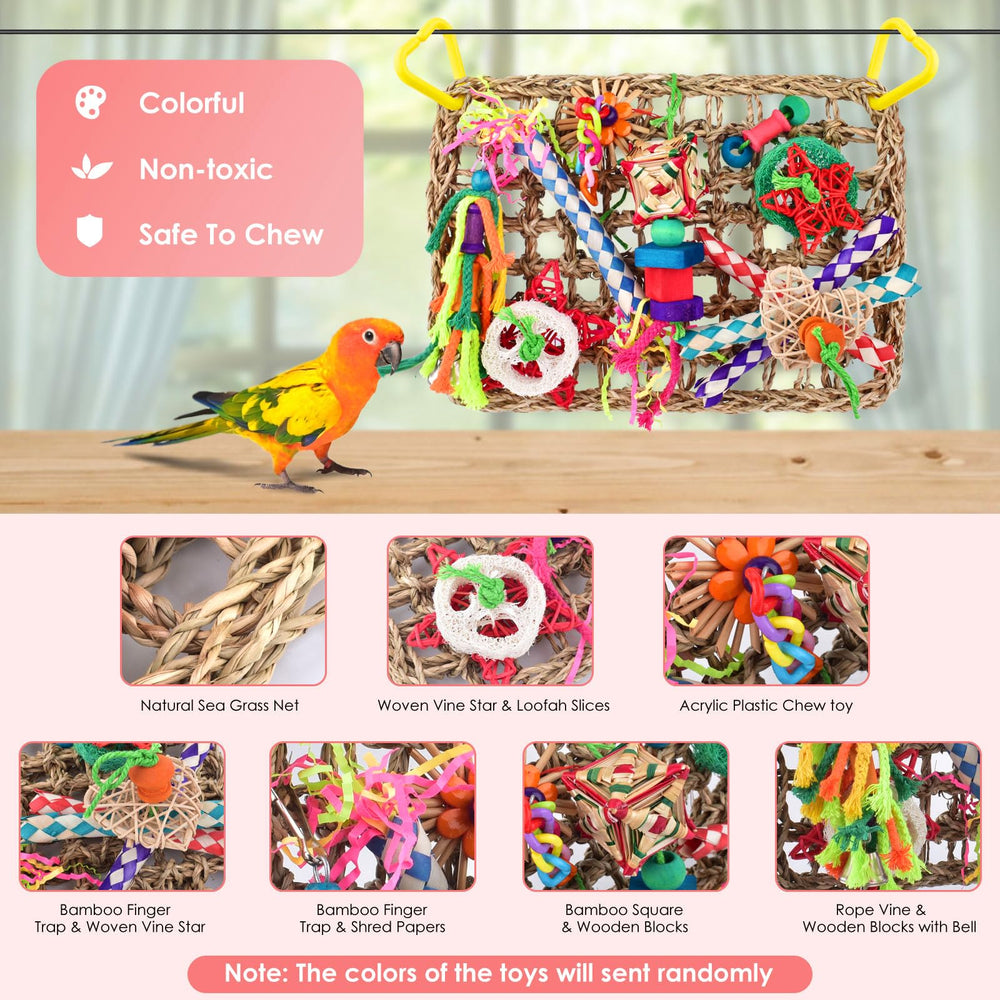 KATUMO colorful chewing toys set stimulates curiosity and shredding play.