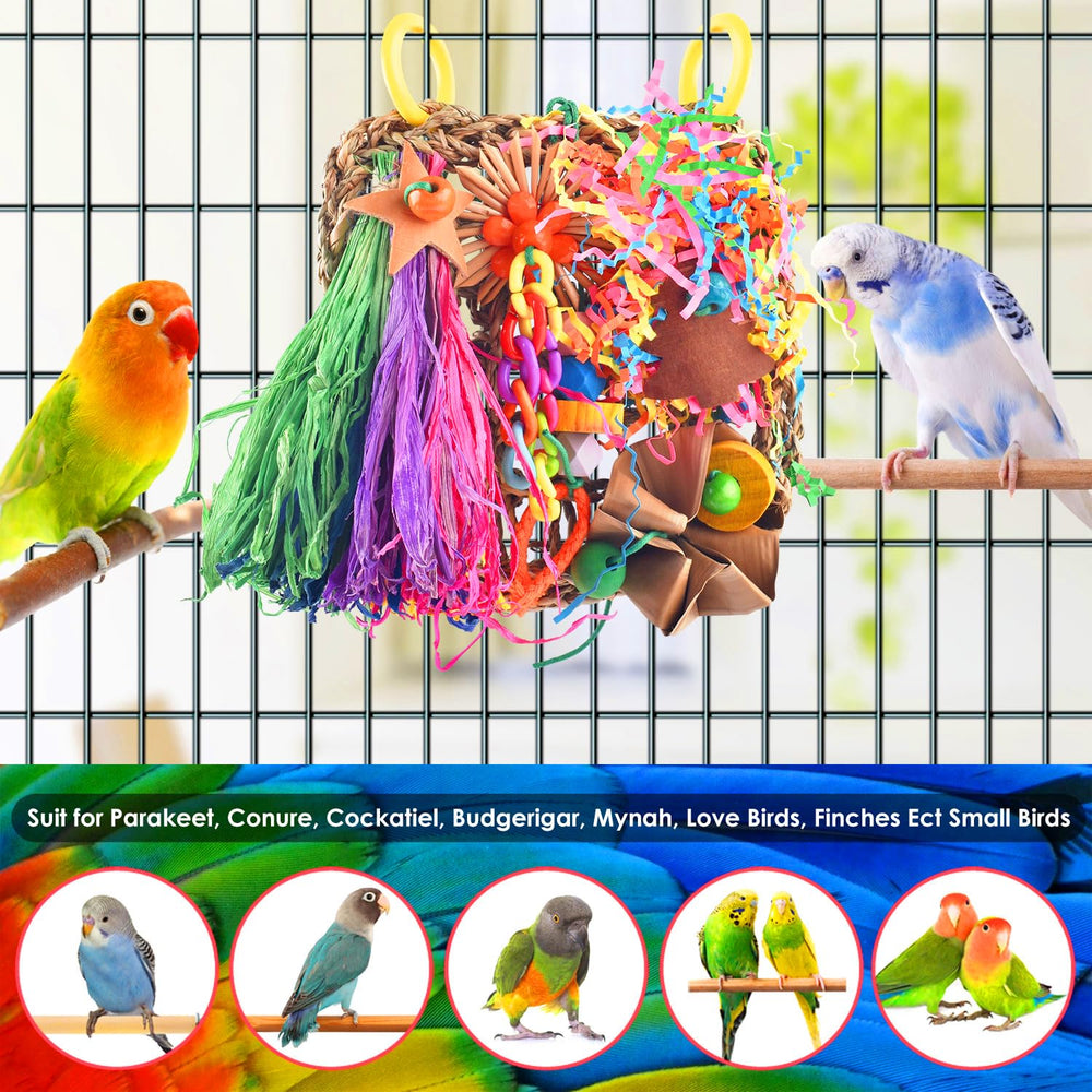 KATUMO Conure Toys colorful chew-wood pieces inspire play and curiosity.
