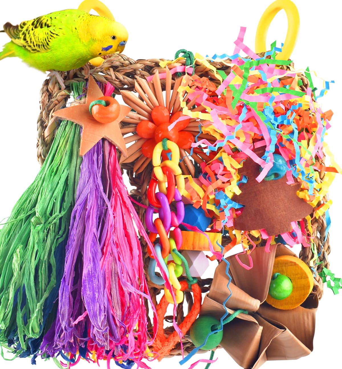 KATUMO Conure Toys grass-mat main view promotes foraging and mental stimulation.