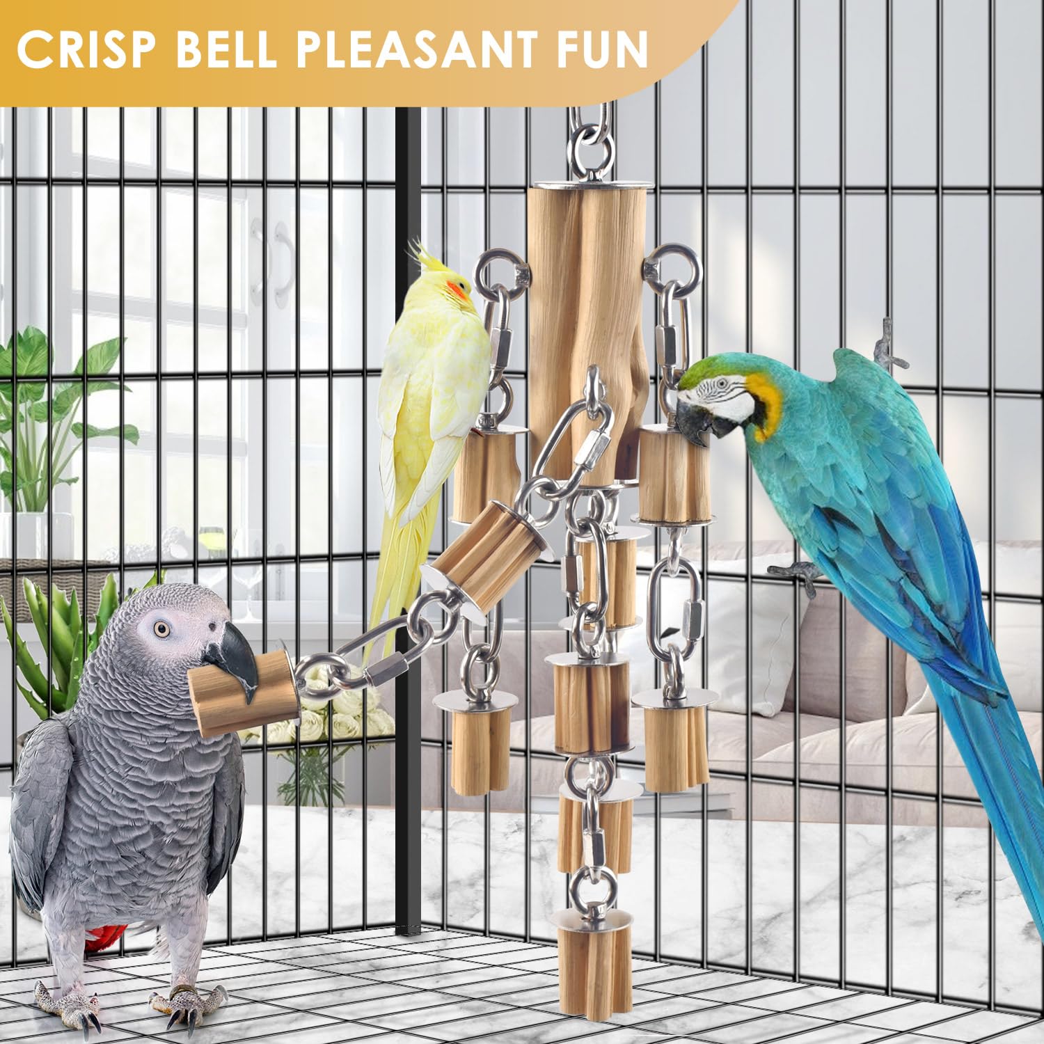 KATUMO multi-bird toy encourages exploration and shared play in aviaries.