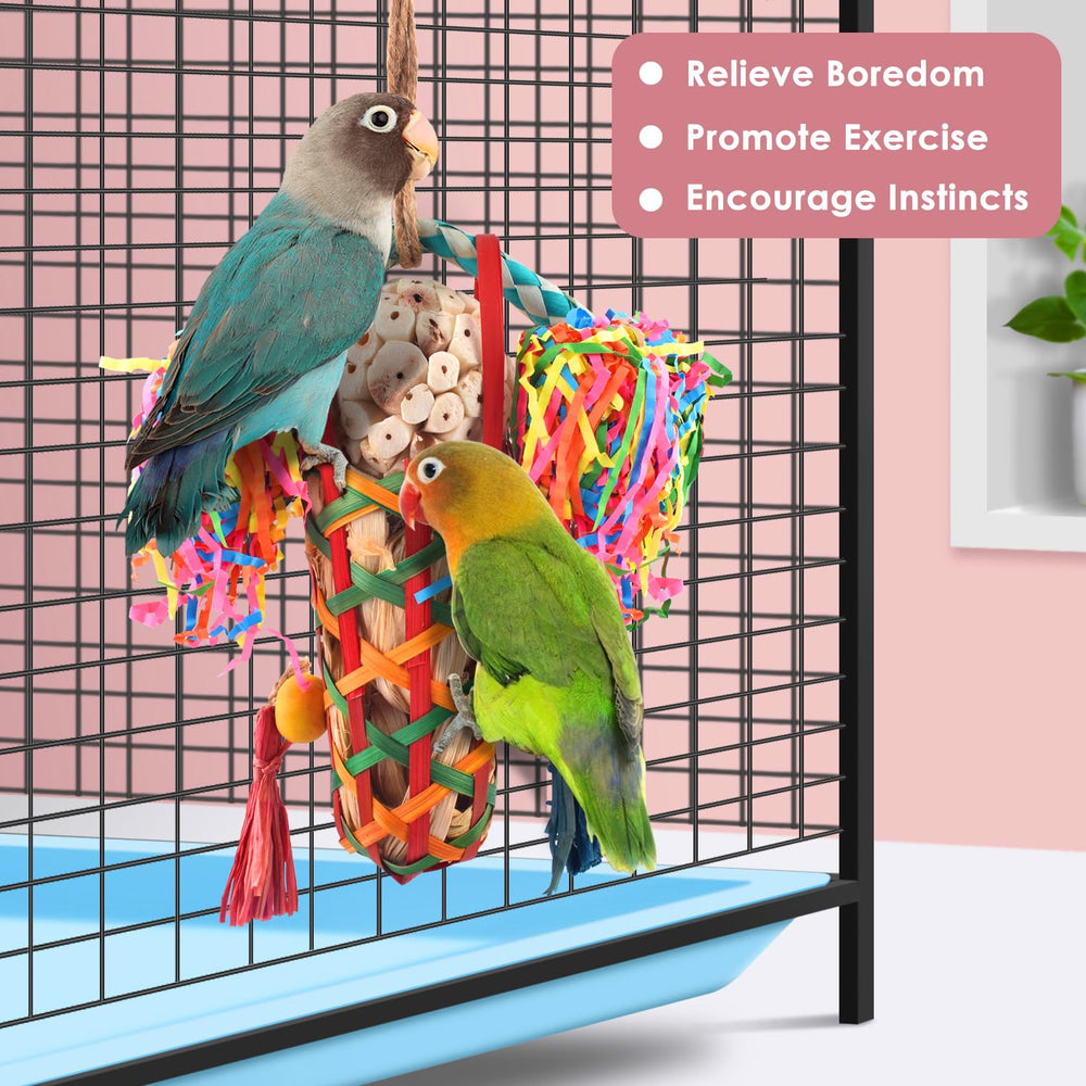KATUMO multi-bird toy variety helps enrichment for small to medium parrots.