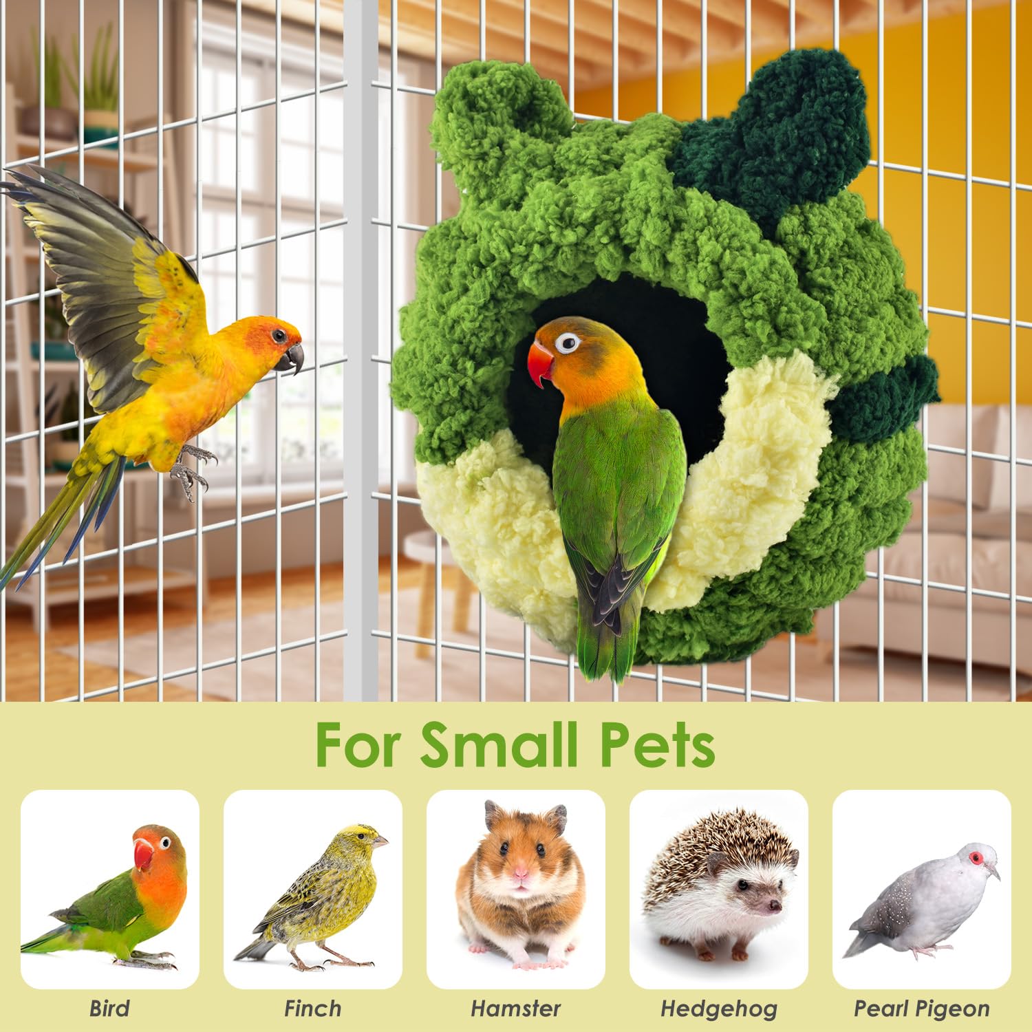 KATUMO nest bed adds natural decor and comfort to cage