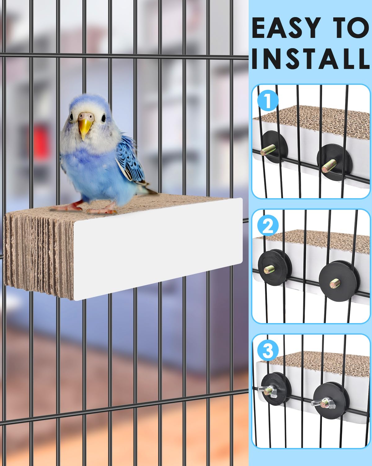 KATUMO Parakeet Chew Toy-Texture highlights rough surface for foot exercise.