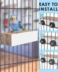 KATUMO Parakeet Chew Toy-Texture highlights rough surface for foot exercise.