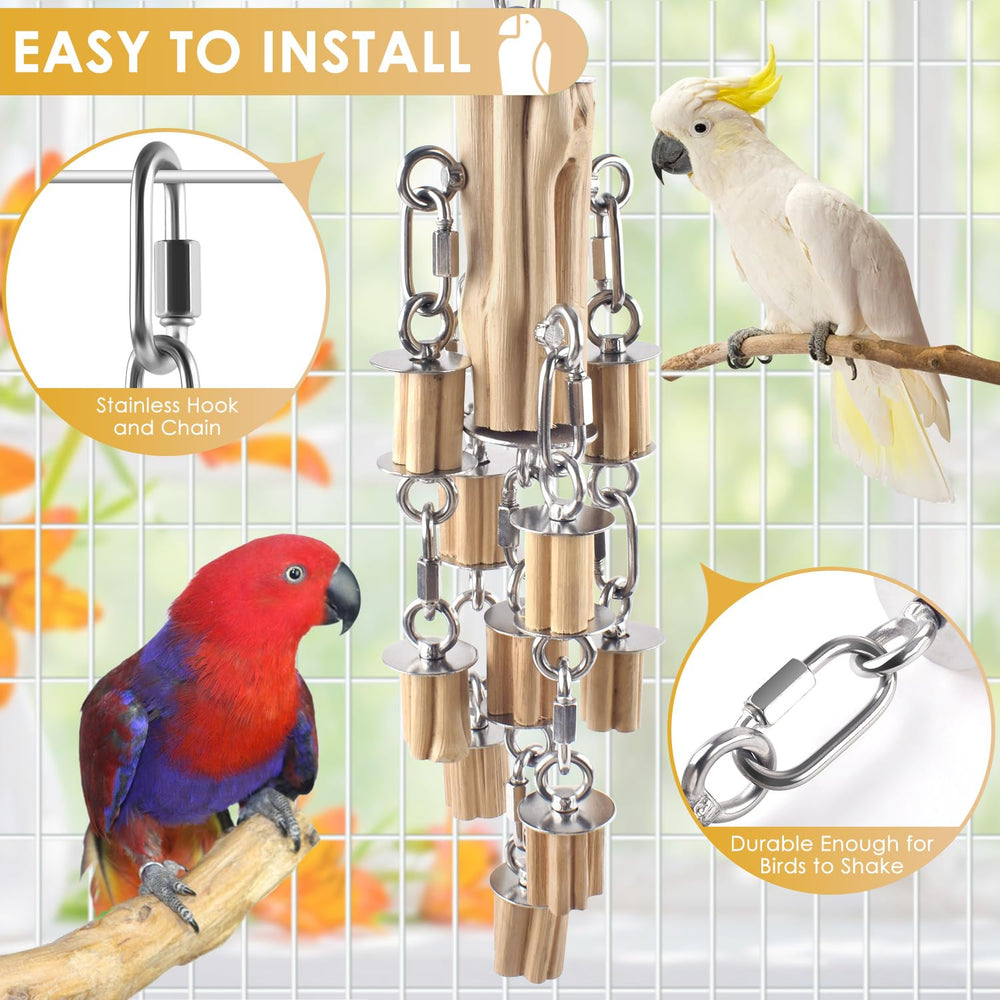 KATUMO parrot toy rotates and clatters, delivering auditory engagement.
