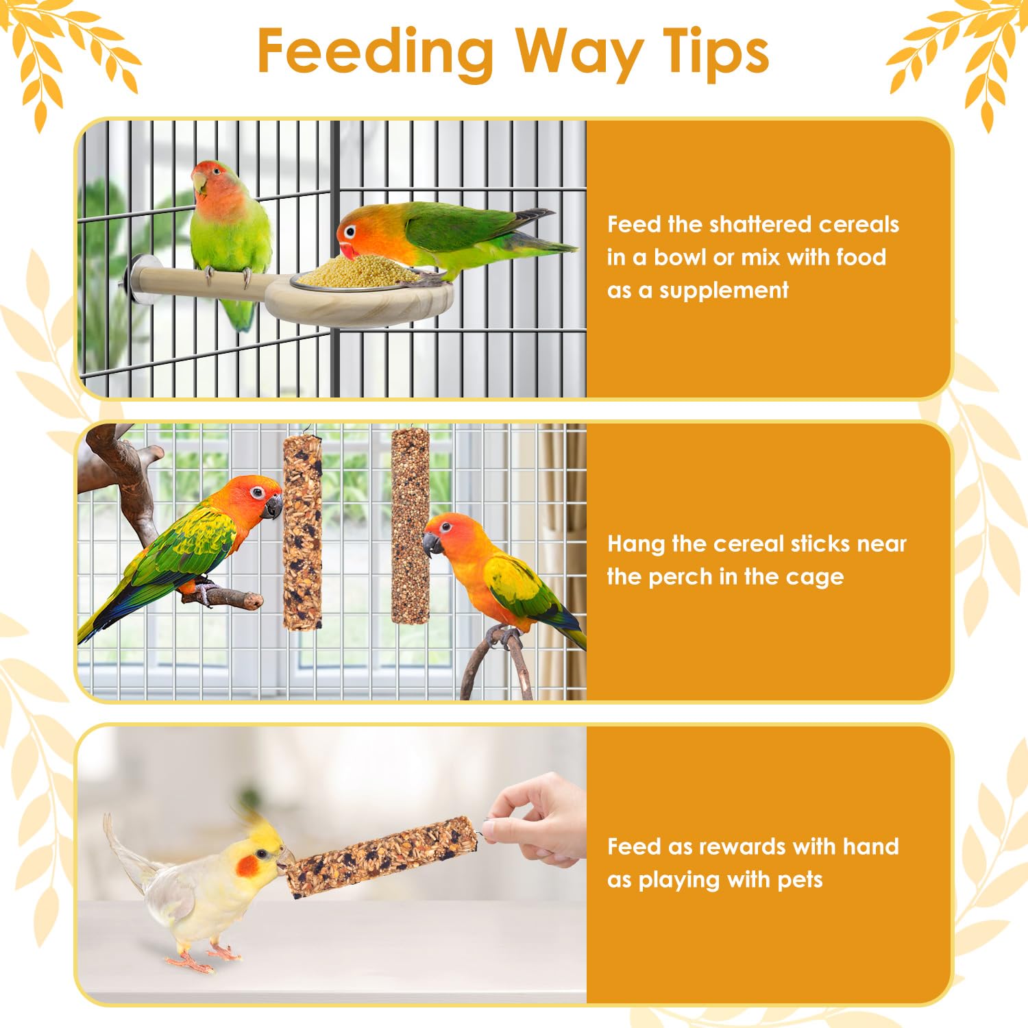 KATUMO Parrot Treats cereal blend of grains, vegetables, and fruits