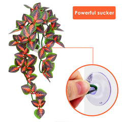 KATUMO reptile plants silk leaves closeup for realistic hiding spots.